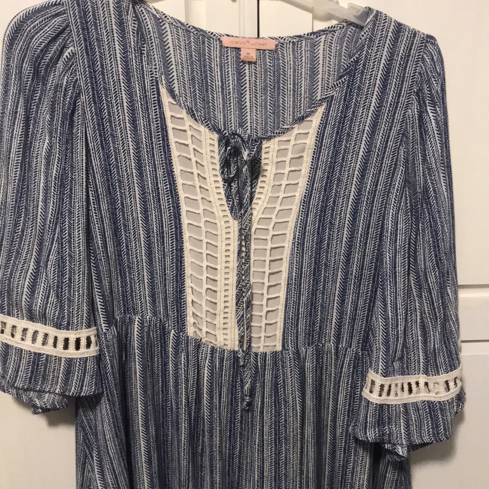 SALE🎉Gibson/Latimer Tunic BL/Cr  dress NWOT - Picture 4 of 7